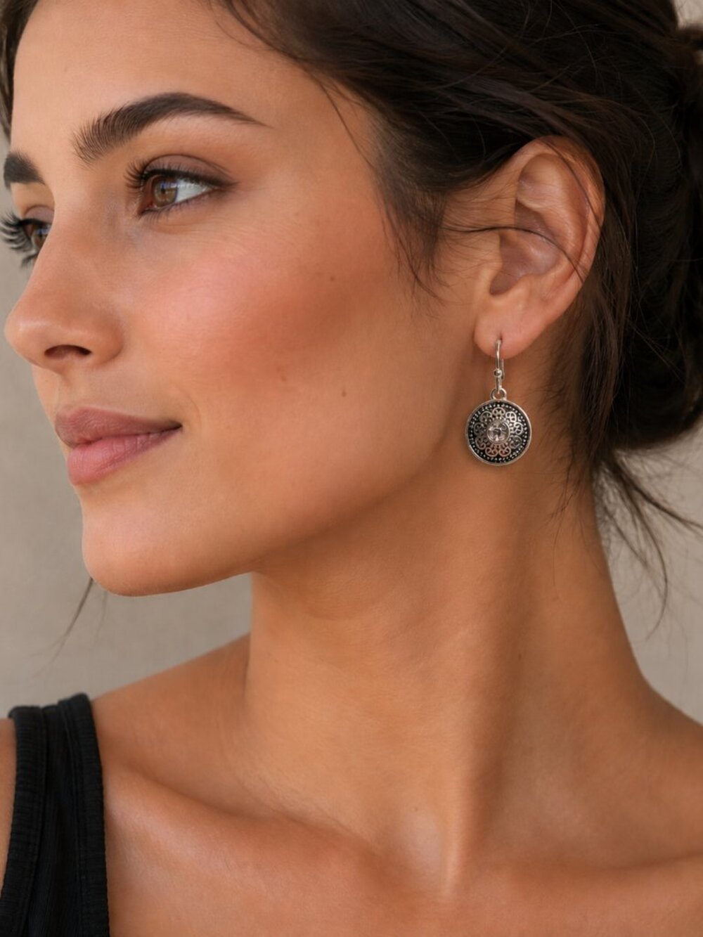 Limited Boho Silver Rhinestone Earrings